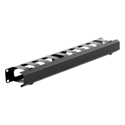 Organizador de Cables Horizontal de 1U para Rack de 19" con Cubierta Metálica
