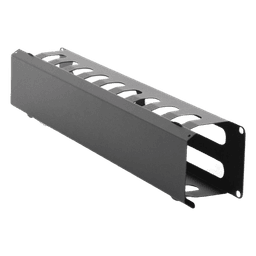 Organizador de Cables Horizontal de 2U para Rack de 19" con Cubierta Metálica
