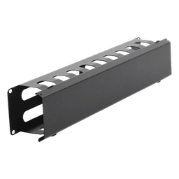 Organizador de Cables Horizontal de 2U para Rack de 19" con Cubierta Metálica