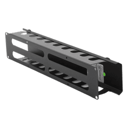 Organizador de Cables Horizontal de 2U para Rack de 19" con Cubierta Metálica