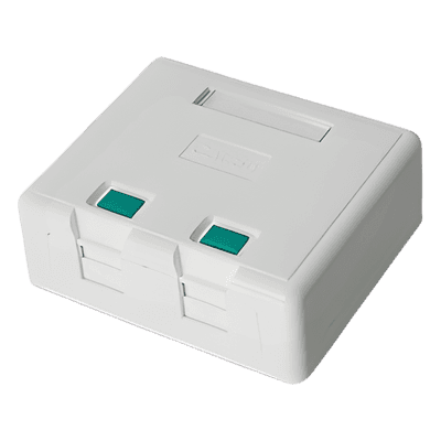 Caja de Pared con 2 Puertos Keystone, No Incluye Jacks