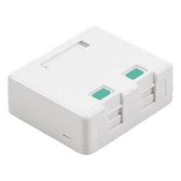 Caja de Pared con 2 Puertos Keystone, No Incluye Jacks