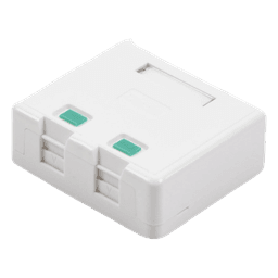 Caja de Pared con 2 Puertos Keystone, No Incluye Jacks