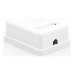 Caja de Pared con 1 Puerto Keystone, Incluye Jack Cat5e