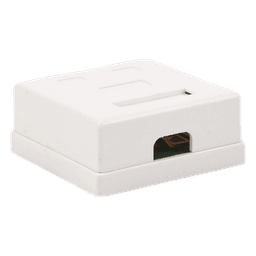 Caja de Pared con 2 Puertos, Incluye 2 Jacks UTP Cat5e Keystone