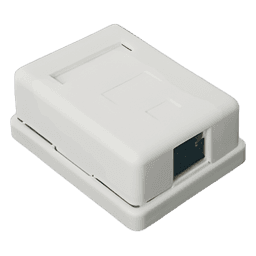 Caja de Pared con 1 Puerto Keystone, Incluye Jack STP Cat5e