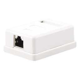 Caja de Pared con 1 Puerto Keystone, Incluye Jack STP Cat5e