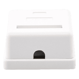 Caja de Pared con 1 Puerto Keystone, Incluye Jack STP Cat5e