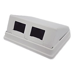 Caja de Pared Angulada Incluye 2 Jacks UTP Cat5e Keystone