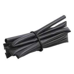 Tubo Termoencogible (Termofit) Negro de 1.2 m, 1/8" de Diámetro, Reduce de 2:1, Poliolefina.