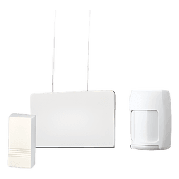 Kit inalámbrico de arranque con receptor, contactos magnéticos y detector de movimiento PIR para panel de alarma Honeywell serie Vista