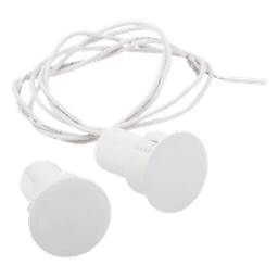 Contacto Magnético Empotrable / GAP 19 mm / Switch NC / Puertas Metálicas, Aluminio y Madera / 12VCC / Blanco / LED Indicador
