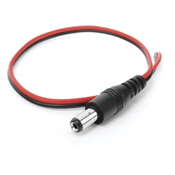 Cable con Conector Macho (Pigtail) / Alimentación para Vcc con Puntas Libres / Polarizado / Largo 22 cm (8.66 Pulgadas) / Calibre 22AWG.
