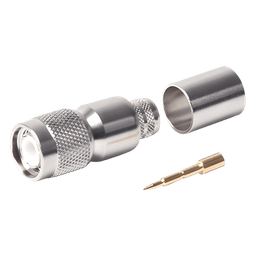 Conector TNC Macho de Anillo Plegable para LMR-400, 9913, 8214, CNT-400, RFLASH-1113, RG8/U-SYS, Niquel/Oro/Teflón.
