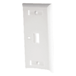 Placa de Pared de 1 Puerto, Keystone, con Espacio para Etiqueta, Color Blanco