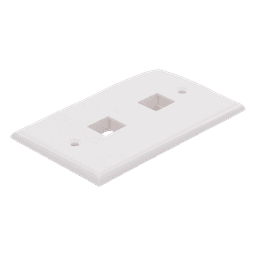 Placa de Pared de 2 Puertos, Keystone, Color Blanco