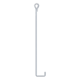 Ancla de Suelo con Ojo de Llave Ø 3/4" x 150 cm, Galvanizado por Inmersión en Caliente.