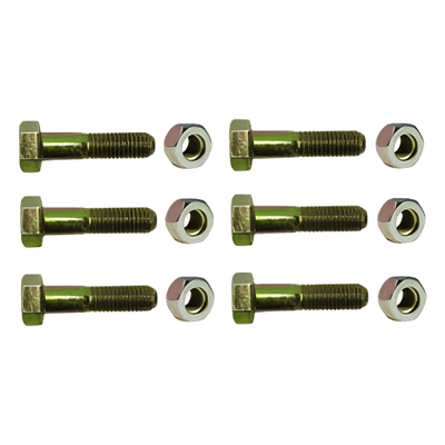 Paquete de 6 tornillos grado 5 y tuercas tropicalizadas 1/4 x 1-1/4". Para STZ30/SCZ30/SCZ30P.