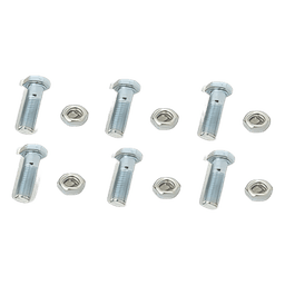 Paquete de 6 tornillos con tuercas de acero inoxidable 1/4 x 1 1/4”.