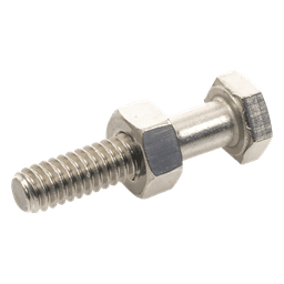 Paquete de 6 tornillos con tuercas de acero inoxidable 1/4 x 1 1/4”.
