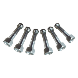 Juego de 6 Tornillos y tuercas de acero inoxidable de 3/4” x 2 1/2.
