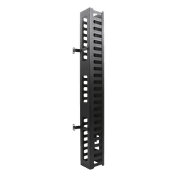 Organizador de Cable Vertical / 24 UR / Acero Sólido / Capacidad 260 Cables Cat5 / Tapa Protectora / Compatible Serie EIRL