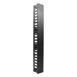 Organizador de Cable Vertical / 24 UR / Acero Sólido / Capacidad 260 Cables Cat5 / Tapa Protectora / Compatible Serie EIRL