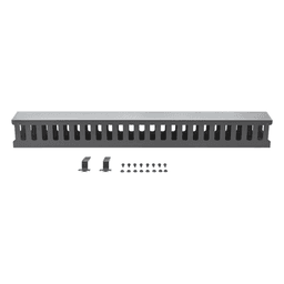 Organizador de Cable Vertical / 24 UR / Acero Sólido / Capacidad 260 Cables Cat5 / Tapa Protectora / Compatible Serie EIRL