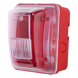 Cubierta para instalar sirenas estrobo en exterior compatible con estrobos sirenas Hochiki color rojo