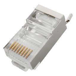 Conector RJ45 para Cable FTP/STP Categoría 5E - Blindado con Pin a Tierra