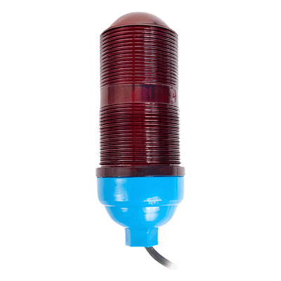 Lámpara de Obstrucción Básica con Globo Rojo de Policarbonato (Con Foco).