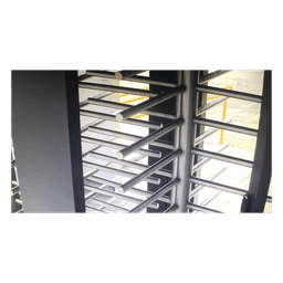 Torniquete Doble / Cuerpo Completo / Interior/Exterior / 100% Acero con Pintura Gris / EJE CENTRAL de Acero Inoxidable / Acabado de Lujo / Alto Tráfico