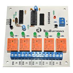 Tarjeta decodificadora para radio switch 5 zonas con DTMF.