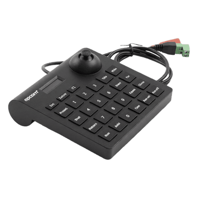 Mini Teclado controlador PTZ con pantalla LCD y joystick altamente resistente