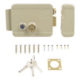 Cerradura Eléctrica / Incluye Llave / Derecha/ Con Botón integrado /Exterior