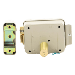 Cerradura Eléctrica / Incluye Llave / Derecha/ Con Botón integrado /Exterior