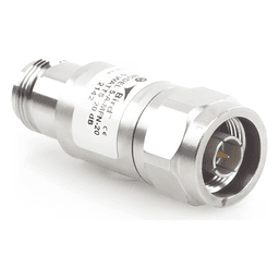 Atenuador en Línea / 20 dB / 5 W / CD-4 GHz / Conectores N Macho-Hembra / Acero Inoxidable
