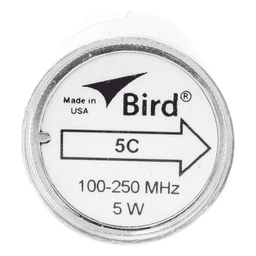 Elemento de 5 Watt en linea 7/8" para Wattmetro BIRD 43 en Rango de Frecuencia de 100 a 250 MHz.
