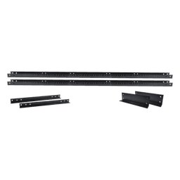 Rack de 2 Postes, Estándar 19", 45 Unidades, Fabricado en Acero, Base "L" para Anclar a Piso.