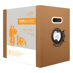 Bobina de Cable de 305 Metros (1000 Pies), Cat5e Exterior Blindado Carrier Class Color Negro, Cable de Drenado para Descargas Electrostáticas, Divisor Anti-Crosstalk y Blindaje Secundario