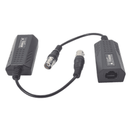 Kit EXTENSOR IP por cable CABLE COAXIAL para distancias de HASTA 200 m / REUTILIZA EL CABLEADO EXISTENTE PARA CONECTAR CÁMARAS IP / No Requiere Energía / Transmisión en Tiempo Real / Protección Contra Sobretensiones Incorporada