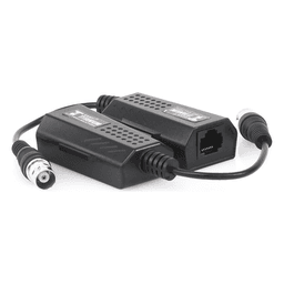 Kit EXTENSOR IP por cable CABLE COAXIAL para distancias de HASTA 200 m / REUTILIZA EL CABLEADO EXISTENTE PARA CONECTAR CÁMARAS IP / No Requiere Energía / Transmisión en Tiempo Real / Protección Contra Sobretensiones Incorporada