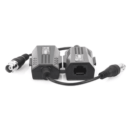 Kit EXTENSOR IP por cable CABLE COAXIAL para distancias de HASTA 200 m / REUTILIZA EL CABLEADO EXISTENTE PARA CONECTAR CÁMARAS IP / No Requiere Energía / Transmisión en Tiempo Real / Protección Contra Sobretensiones Incorporada