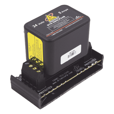 Protector Modular 24 V / 2 Pares / Base Desmontable / Snap-Track / Paneles de Incendio y Alarma