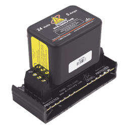 Protector Modular 24 V / 2 Pares / Base Desmontable / Snap-Track / Paneles de Incendio y Alarma
