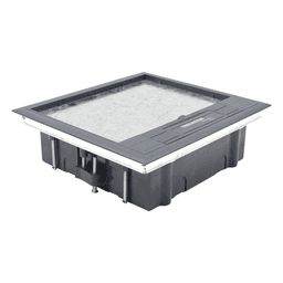 Caja de Piso para Dos Módulos Universales (Socket M2), para Alimentación Eléctrica y Redes de Datos (11000-33401) No Incluye Faceplates