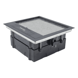 Caja de Piso para Cuatro Módulos Universales (Socket M4), para Alimentación Eléctrica y Redes de Datos (11000-43401) No Incluye Faceplates
