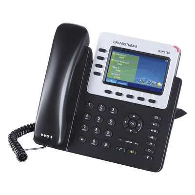 Teléfono IP Empresarial para 4 líneas. Puede agregar hasta 160 BLF (teclas de marcación rápida) con cuatro GXP2200EXT