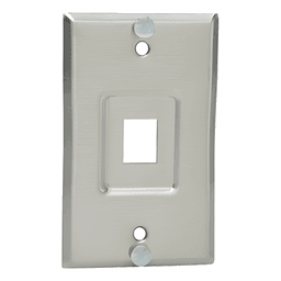 Placa de Pared Telefónica, Salida de 1 Puerto Keystone, de Acero Inoxidable