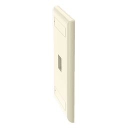 Placa de Pared Vertical, Salida Para 1 Puerto Keystone, Con Espacios Para Etiquetas, Color Marfil